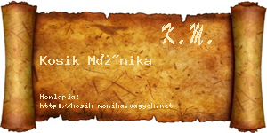 Kosik Mónika névjegykártya