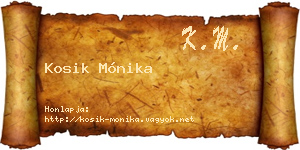 Kosik Mónika névjegykártya